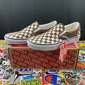 Vans Classic Slip On Chocolate Checker Women’s Various Sizes